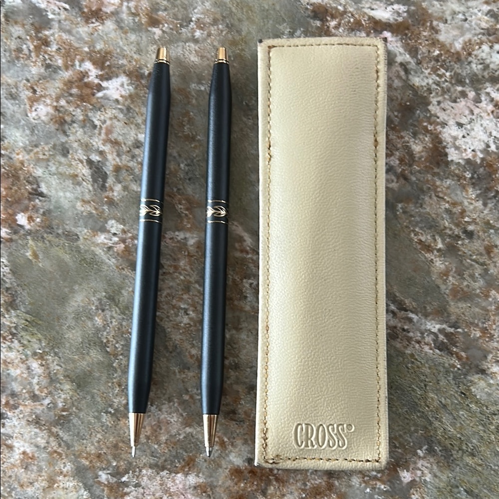 Vintage Cross Pen & Pencil Set with Case